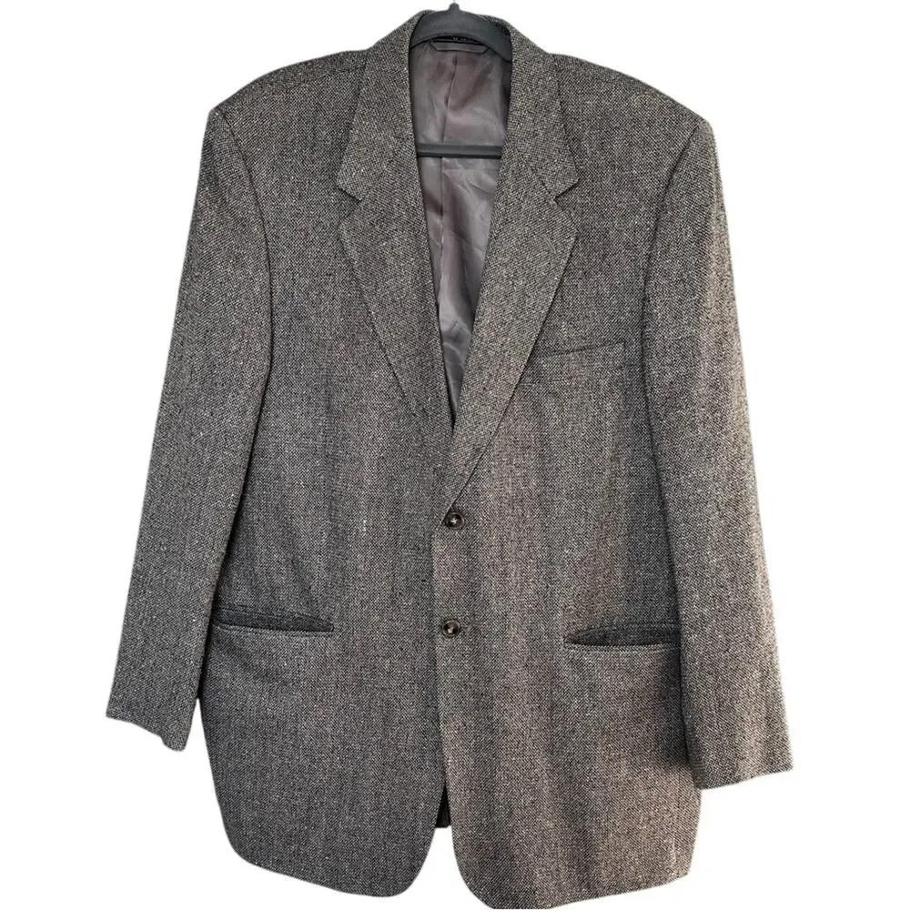 Von Furstenberg tan silk suit blazer sports jacket brown size 44L
